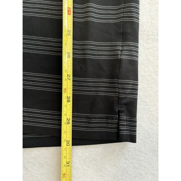 Nike Golf Dri FIT Striped Polo Shirt Black Gray Logo Men's XL Sportwear - Picture 4 of 5